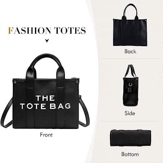 Trendy Leather Tote Bag Small Personalized Top Handle Crossbody Handbags